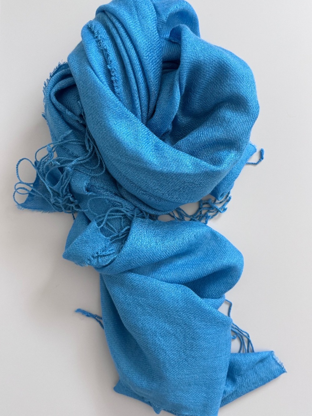 Blue Wool Blend Scarf